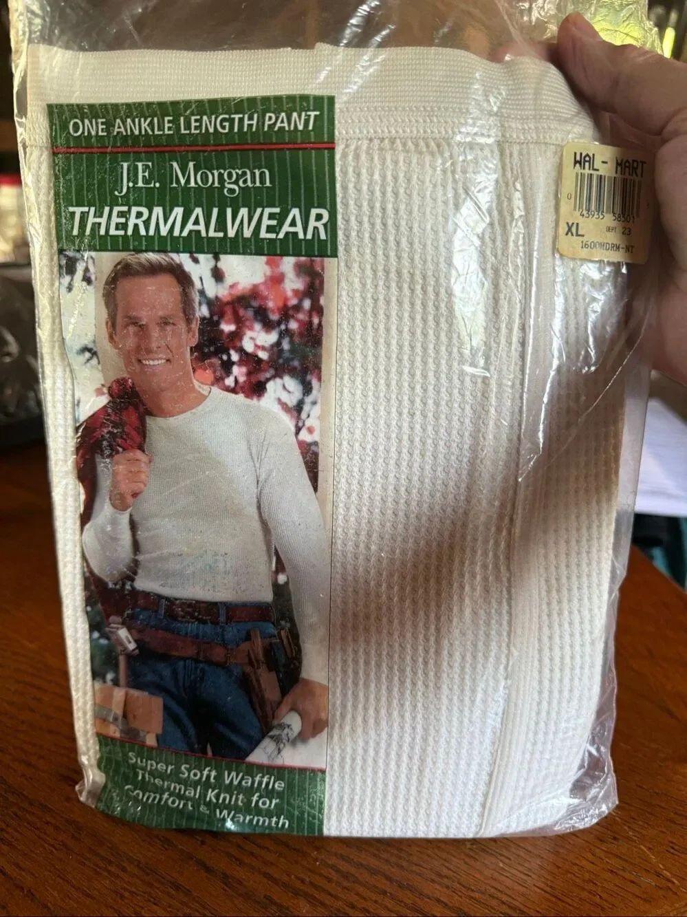 vintage J.E. Morgan Thermalwear men's long johns Sz XL 42/44 waffle knit texture